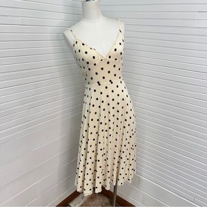 House of Harlow 1960 x Revolve Cream with Black Polka Dots Midi Dress